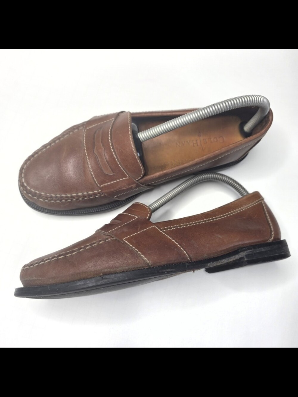 Cole Haan Penny Loafers Mens 8 Wide Brown Leather
